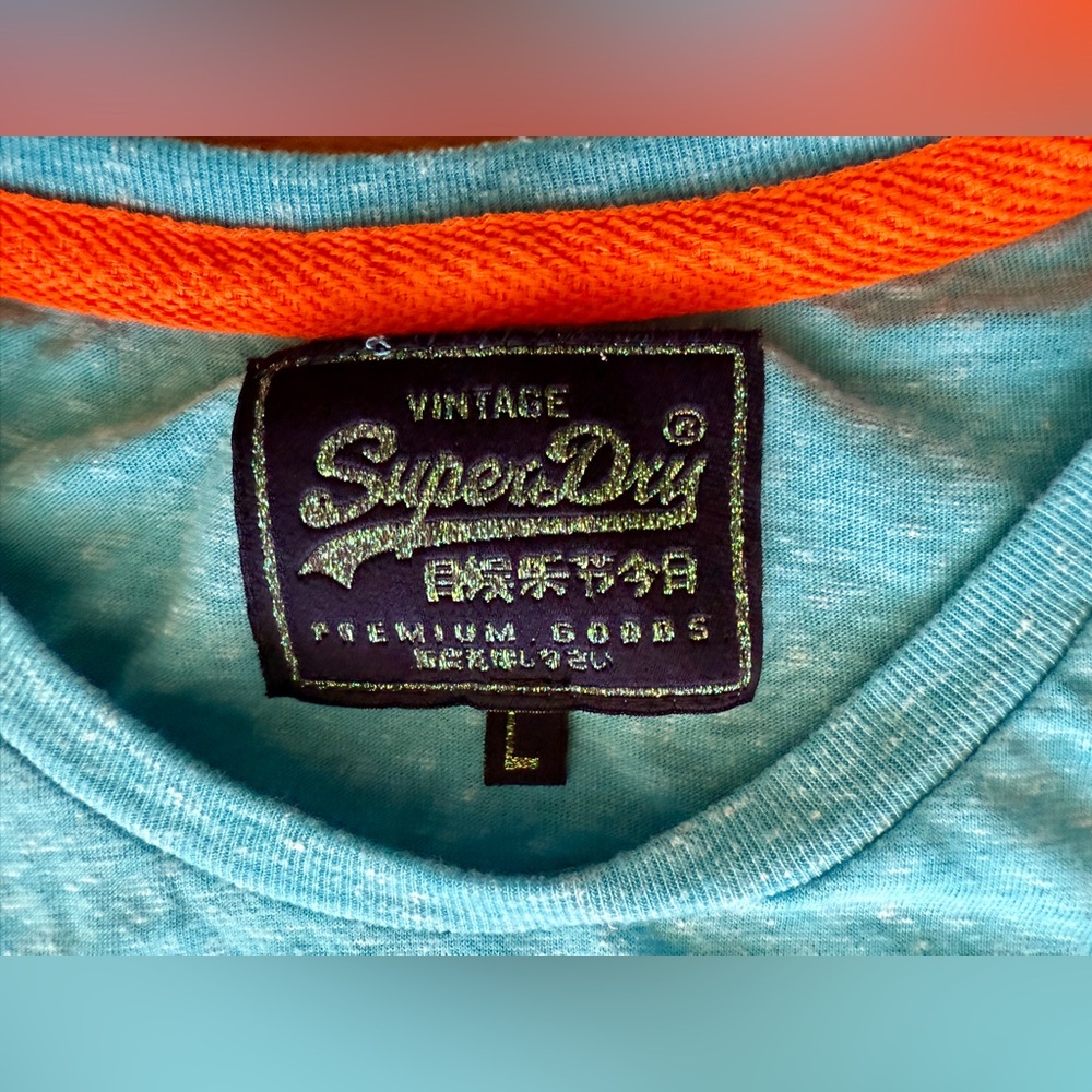 Superdry dip dye logo tshirt womens juniors L blue - Picture 2 of 8